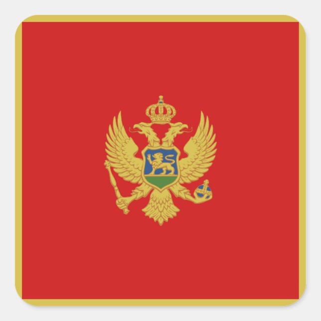 Quadrado Adesivo Sinalizador Montenegro (Frente)