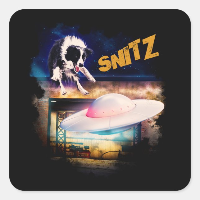 Quadrado adesivo Snitz do Reparo de Saucer de Bob (Frente)