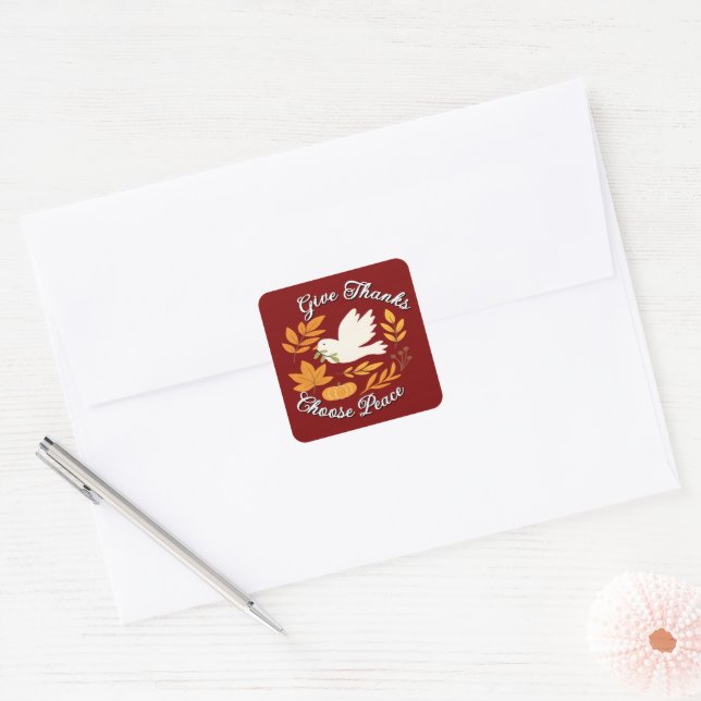 Quadrado Adesivo 'The Peace Collection' (Envelope)