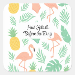 Quadrado Adesivo "Último Mergulho" Festa de Despedida de So