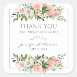 Quadrado Adesivo Um Jardim de Rosas Mágicas