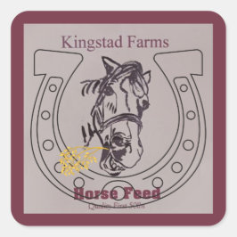 Quadrado Adicione adesivo de alimentação sorridente de papo