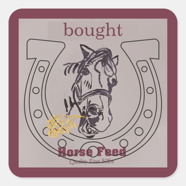 Quadrado Adicione adesivo de alimentação sorridente de papo (Frente)