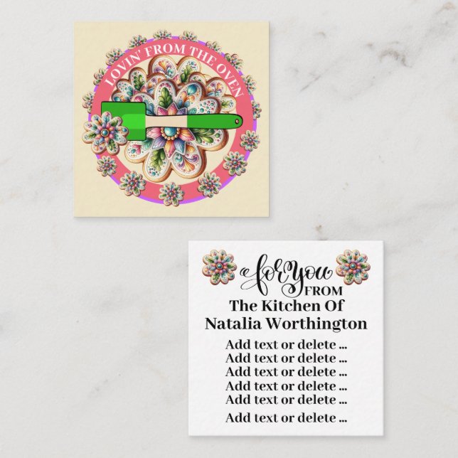 Quadrado Adorando da versão do Cartão de visita Forno (Frente/Verso)