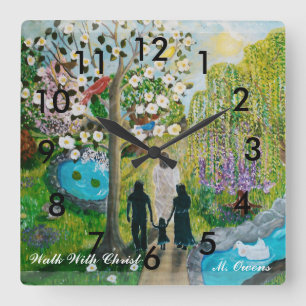 Quadrado Ande Com O Relógio Do Cristo Com Números