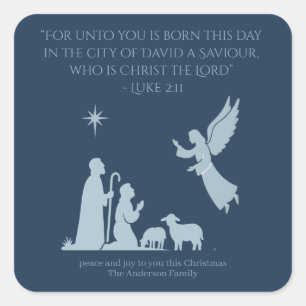 Quadrado Anjo do Senhor Adesivo – Pastor da Natividade 