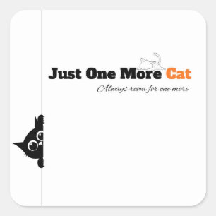 Quadrado Apenas Mais Um Adesivo de Gato