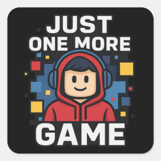 Quadrado Apenas Mais Um Jogo Adesivo de Gamer
