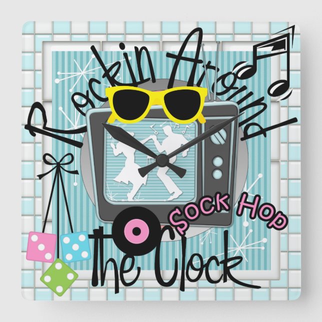 Quadrado Aproximando o relógio da parede - SRF (Frente)