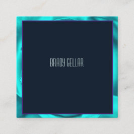 Quadrado Aqua e Cartão de visita Marinho