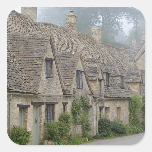 Quadrado Arlington Row, adesivo de Bibury (Frente)