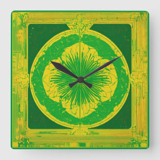 Quadrado Arte de parede e relógio