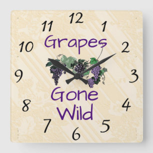 Quadrado As Uvas Ficaram No Relógio De Paredes Selvagens