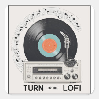Quadrado Aumente O Adesivo LoFi