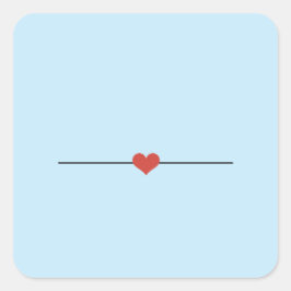 Quadrado Azul claro faz seu próprio adesivo redondo clássic