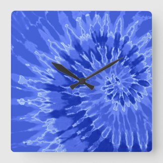 Quadrado Azul Real no Relógio Azul de Tina Espiral