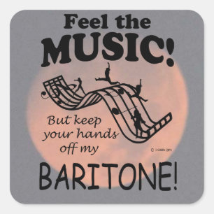 Quadrado Baritone Sente O Adesivo Da Praça da Música