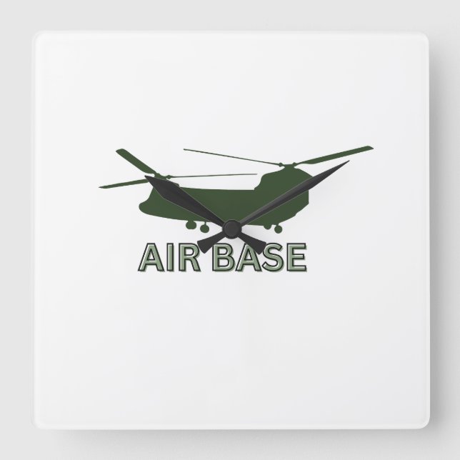 Quadrado Baseado Militar do Relógio Gráfico da BASE AIR (Frente)