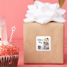 Quadrado Belo adesivo de presentes no dia das mães