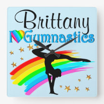 BONITO RELÓGIO DE GIMNAST PERSONALIZADO AZUL