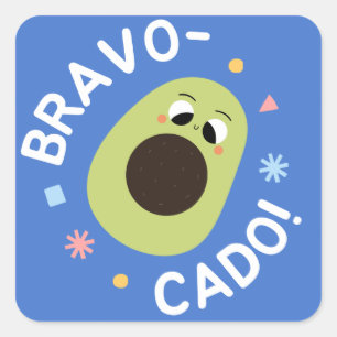 Quadrado Bravo Cado - Adesivo de Abacate