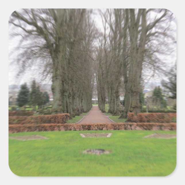 Quadrado Caminho do adesivo na Dinamarca (Frente)