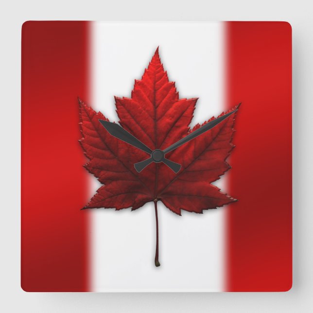 Quadrado Canadá Relógio Canadá Sinalizador de Relógio de Pa (Frente)