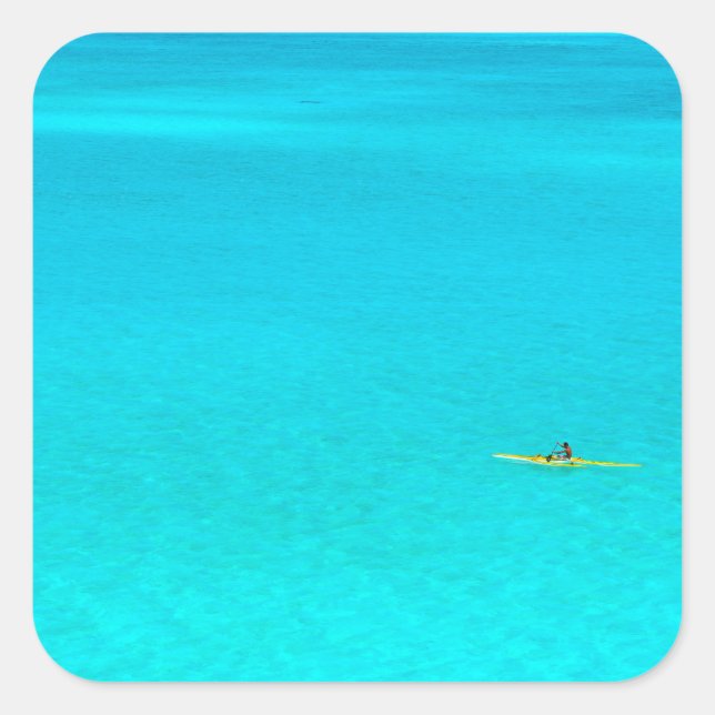 Quadrado Canoa Ugatilho no adesivo Bora Bora Bora (Frente)