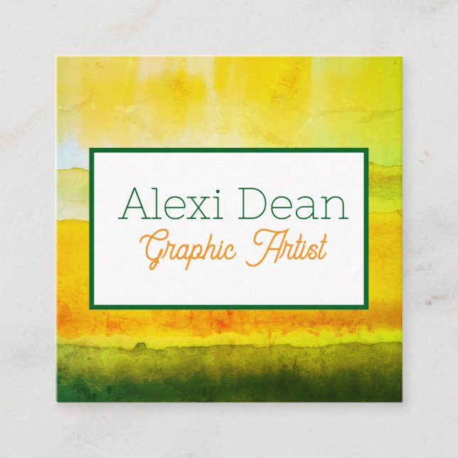 Quadrado Cartão de visita (Frente)