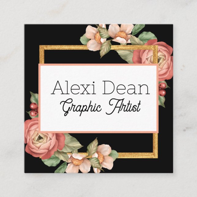 Quadrado Cartão de visita (Frente)