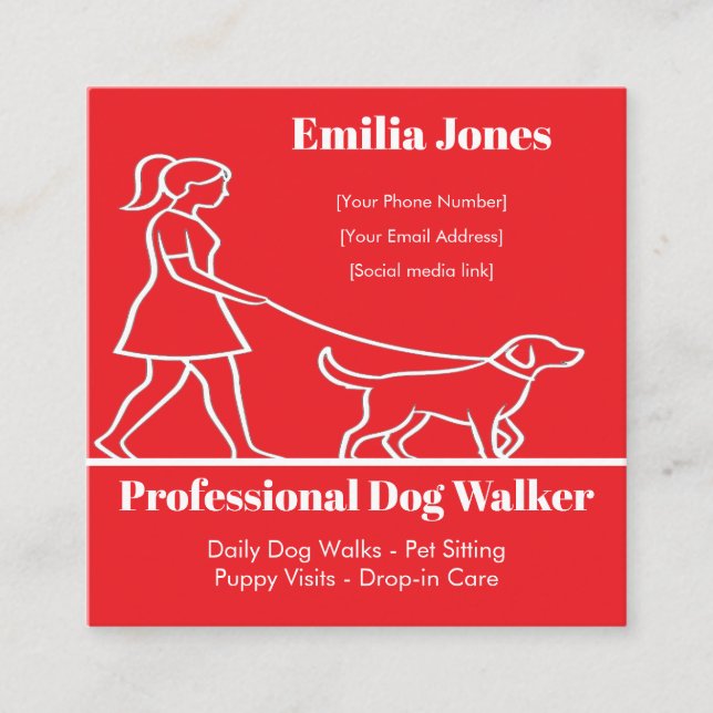 Quadrado Cartão de visita (Frente)