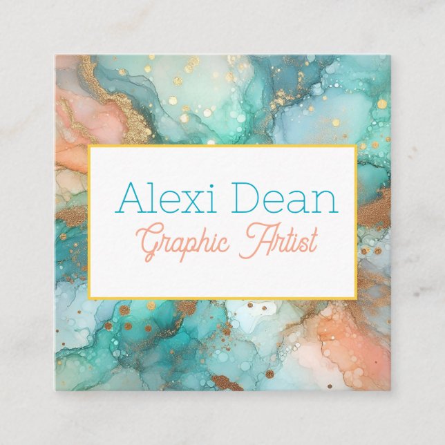 Quadrado Cartão de visita (Frente)