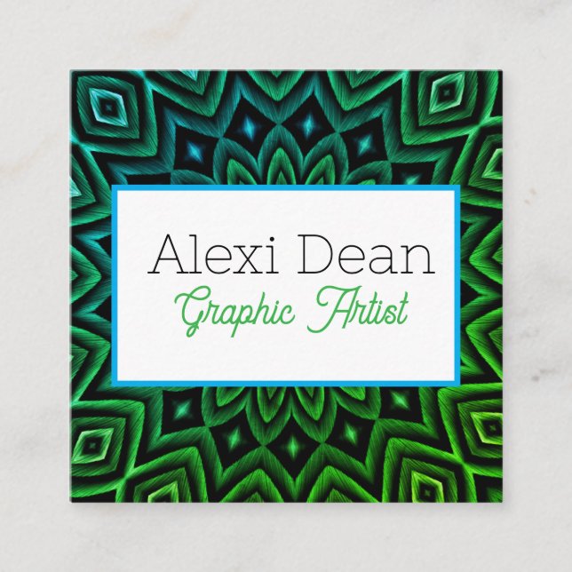 Quadrado Cartão de visita (Frente)