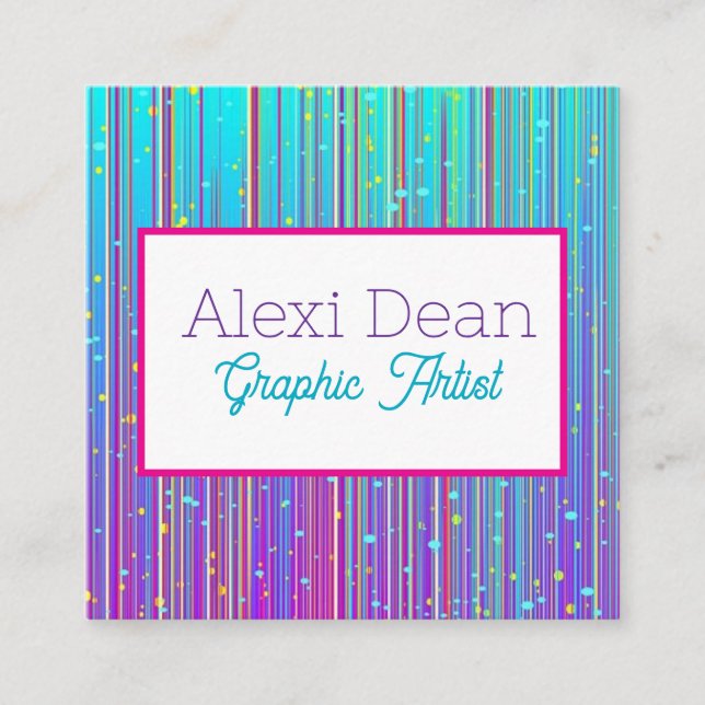 Quadrado Cartão de visita (Frente)