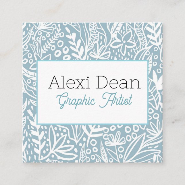 Quadrado Cartão de visita (Frente)