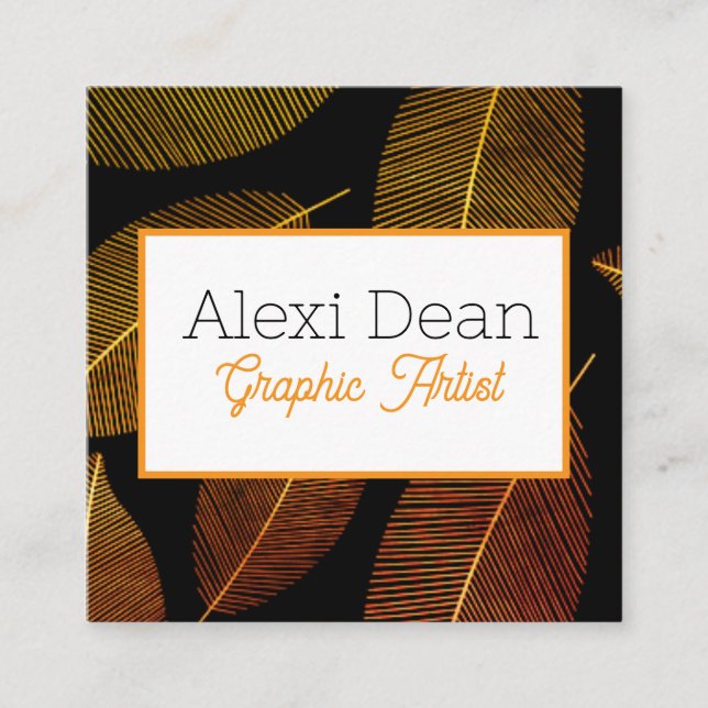 Quadrado Cartão de visita (Frente)