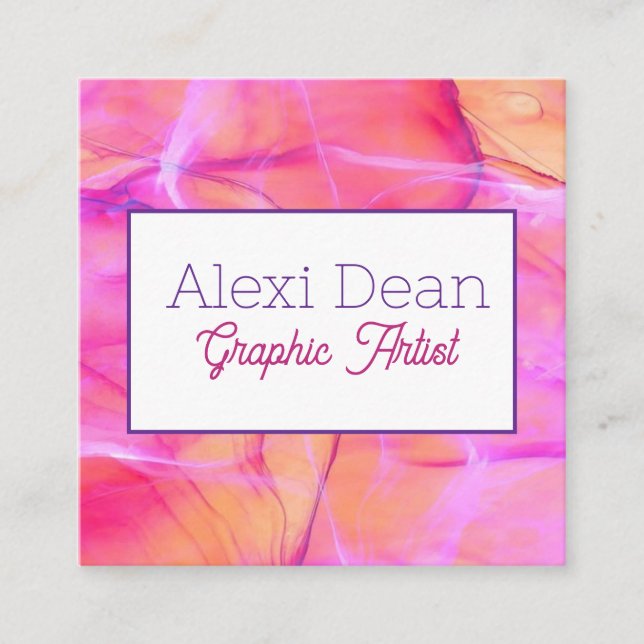 Quadrado Cartão de visita (Frente)