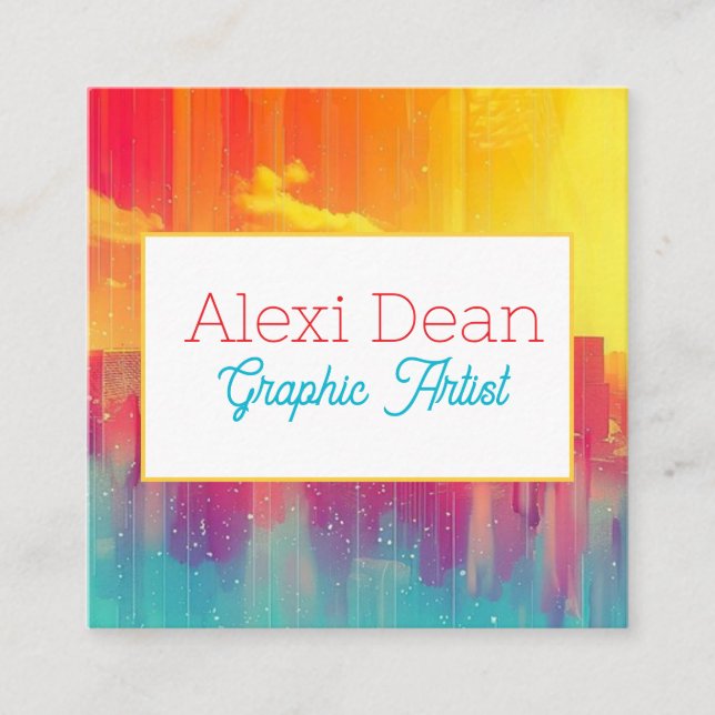 Quadrado Cartão de visita (Frente)