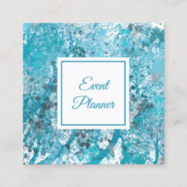 Quadrado Cartão de visita Abstrato azul esquadrão Elegante