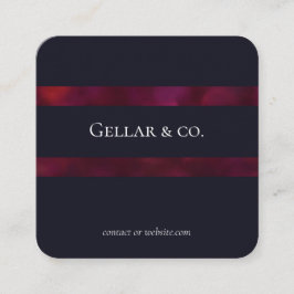 Quadrado Cartão de visita Azul Profundo