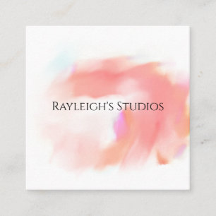 Quadrado Cartão de Visita Boho Cottage Watercolor Shabby Ch