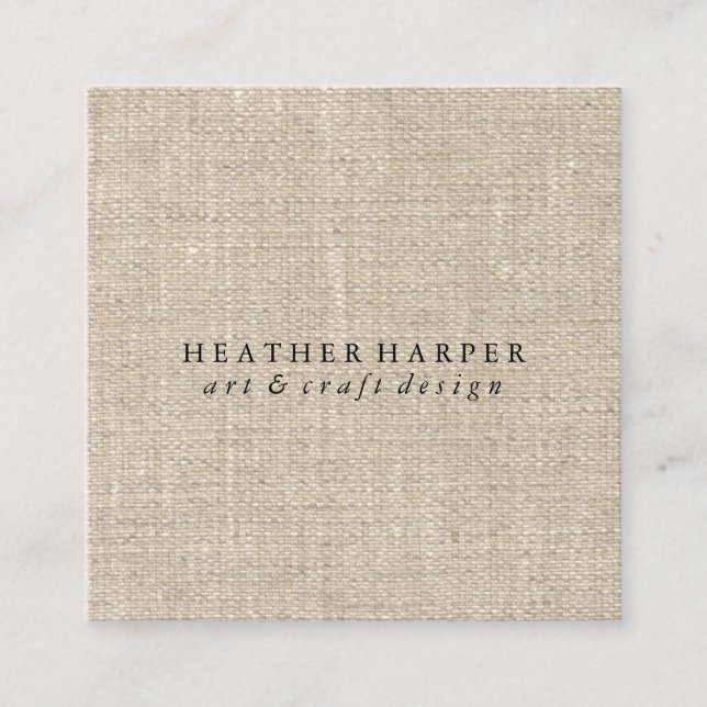 Quadrado Cartão de visita - canvas (Frente)