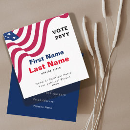 Quadrado Cartão de visita da Campanha Política Personalizad