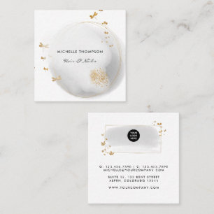 Quadrado Cartão de visita da Praça de Arroz de Brushstrokes