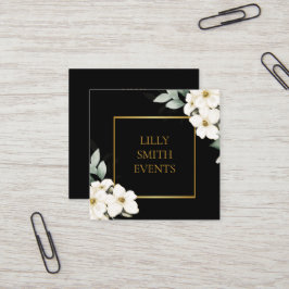 Quadrado Cartão de visita de Aquarela Moderna Design Floral