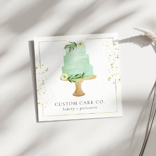 Quadrado Cartão de visita de Bakery Personalizado