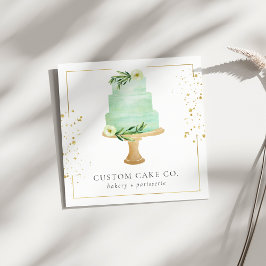 Quadrado Cartão de visita de Bakery Personalizado