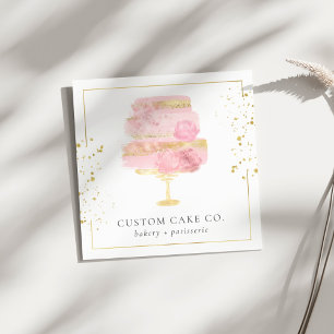 Quadrado Cartão de visita de Bakery Personalizado