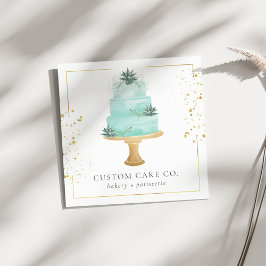 Quadrado Cartão de visita de Bakery Personalizado