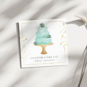 Quadrado Cartão de visita de Bakery Personalizado